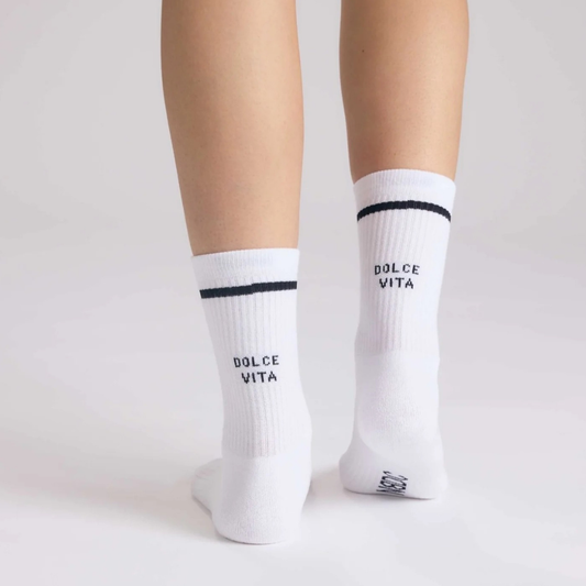 NBDC || DOLCE VITA SOCKEN WHITE BLACK