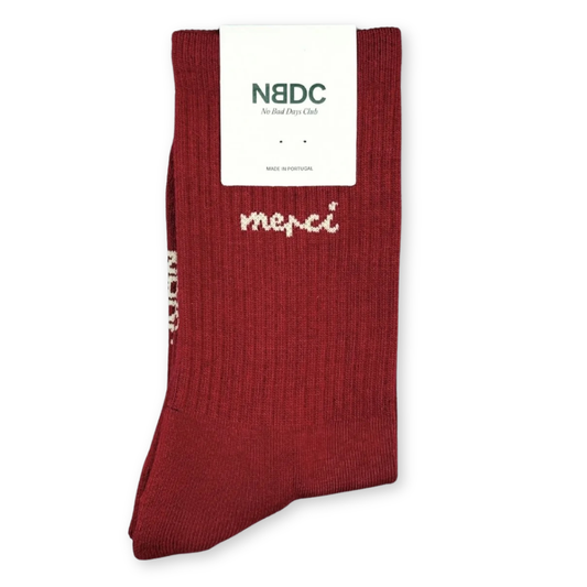 NBDC || MERCI SOCKEN DARK RED BEIGE