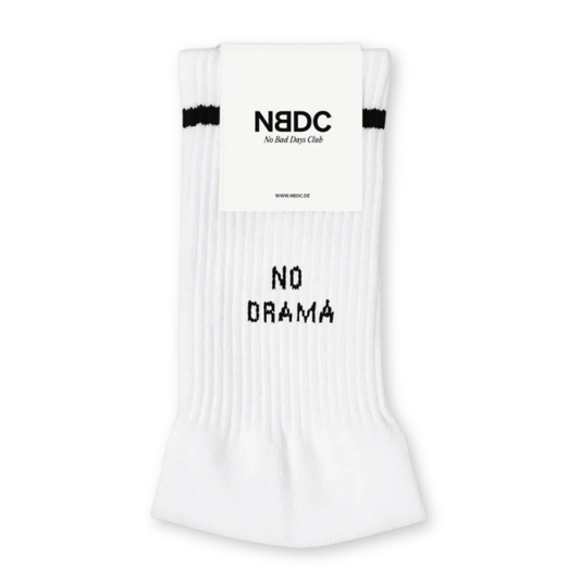 NBDC || NO DRAMA SOCKEN WHITE BLACK