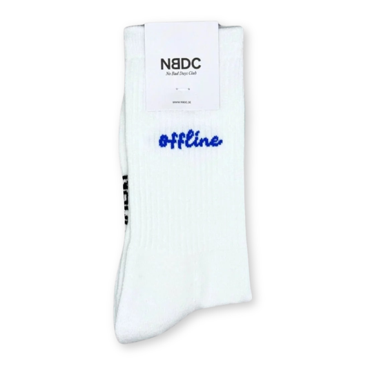NBDC || OFFLINE SOCKEN WHITE BLUE