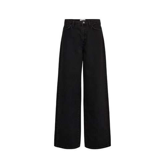 NÜMPH || NUBROOKLYN HIGH RISE WIDE JEANS BLACK DENIM