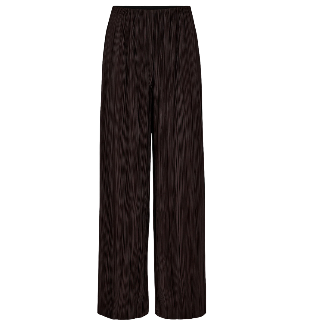 NÜMPH || NUCASSY PLISSE PANT BLACK COFFEE