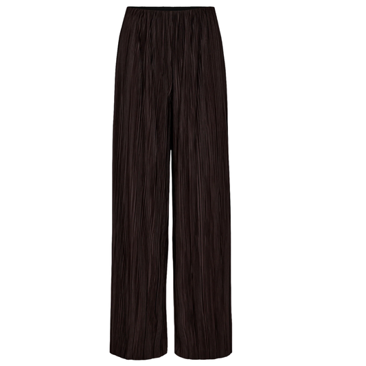 NÜMPH || NUCASSY PLISSE PANT BLACK COFFEE