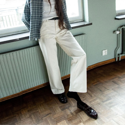NUDIE JEANS || ASTA WORKWEAR PANTS IVORY WOMAN