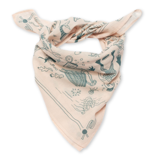NUDIE JEANS || INGRID BANDANA DEEP SEA DOODLES PINK