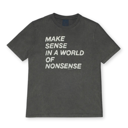 NUDIE JEANS || JONI T-SHIRT MAKE SENSE ANTRACITE WOMAN