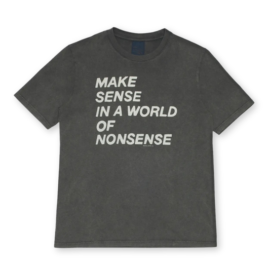 NUDIE JEANS || JONI T-SHIRT MAKE SENSE ANTRACITE WOMAN