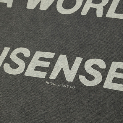 NUDIE JEANS || JONI T-SHIRT MAKE SENSE ANTRACITE WOMAN