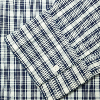 NUDIE JEANS || JUTTA SHIRT INDIGO SEERSUCKER BLUE/OFFWH WOMAN