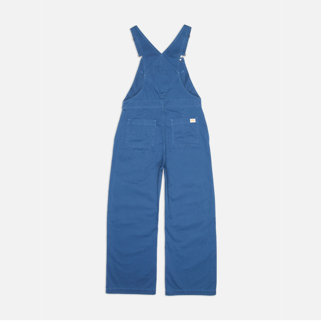 NUDIE JEANS || KLARA DUNGAREES HERRINGBONE BLUE