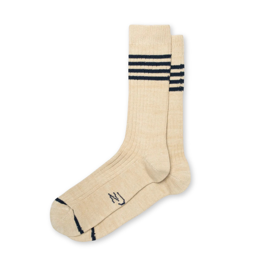 NUDIE JEANS || MEN TENNIS SOCKS BLUE/BEIGE