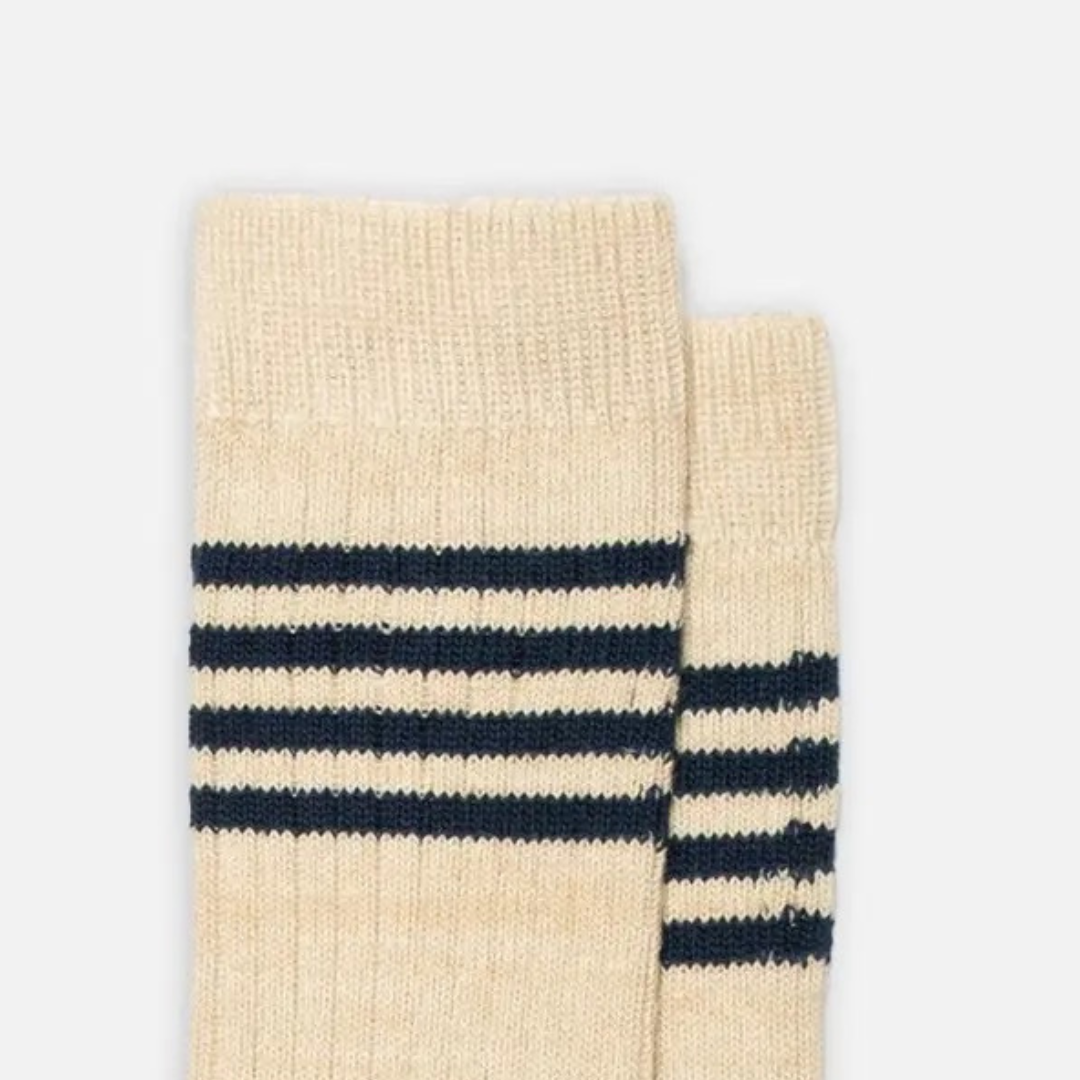 NUDIE JEANS || MEN TENNIS SOCKS BLUE/BEIGE
