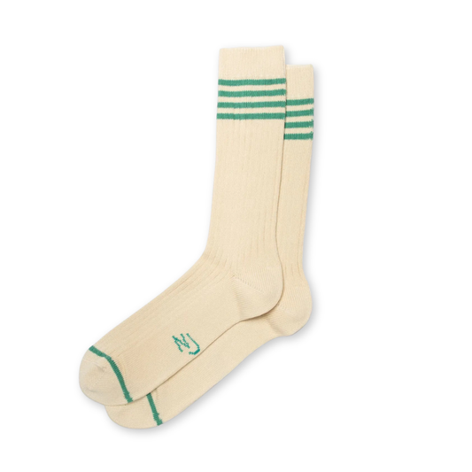 NUDIE JEANS || MEN TENNIS SOCKS OFFWH/TURQ
