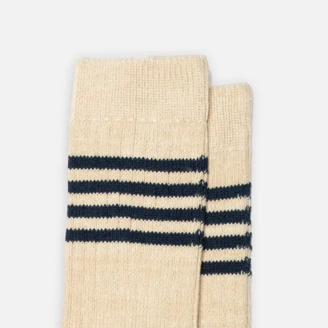 NUDIE JEANS || WOMAN TENNIS SOCKS BLUE/BEIGE