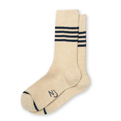 NUDIE JEANS || WOMAN TENNIS SOCKS BLUE/BEIGE