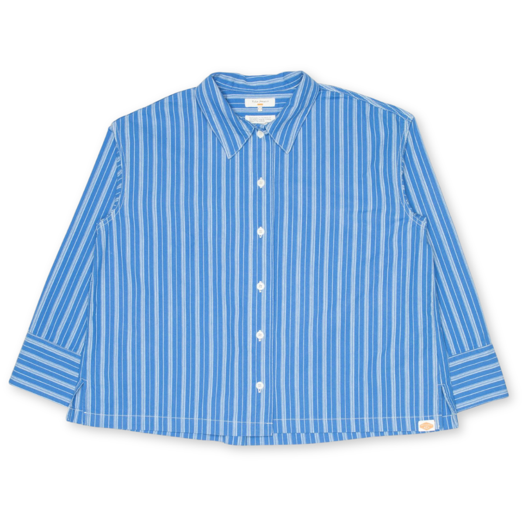 NUDIE JEANS || WOMENS JUTTA SHIRT BLUE/OFFWHITE