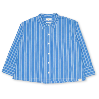 NUDIE JEANS || WOMENS JUTTA SHIRT BLUE/OFFWHITE
