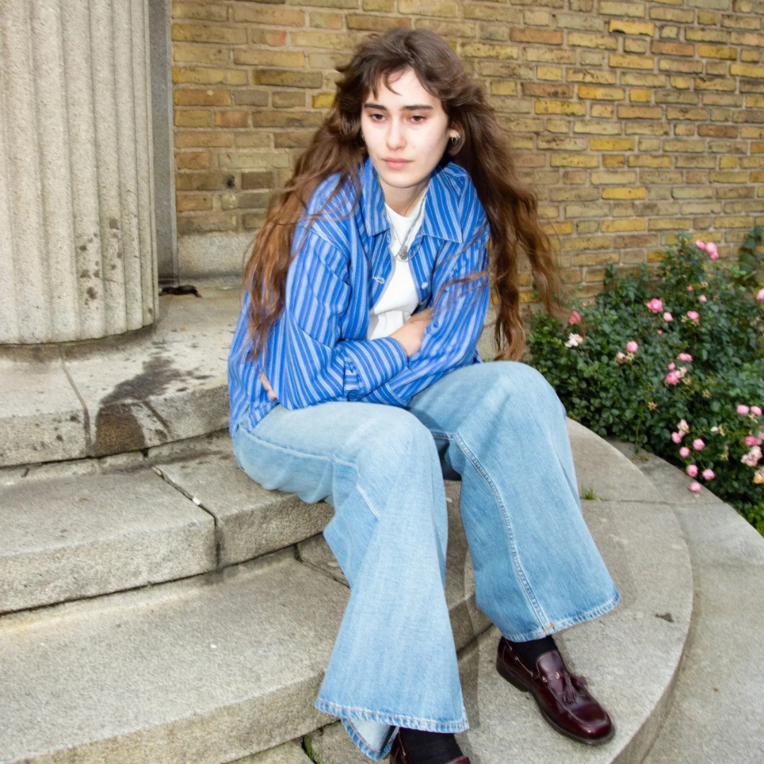NUDIE JEANS || WOMENS JUTTA SHIRT BLUE/OFFWHITE