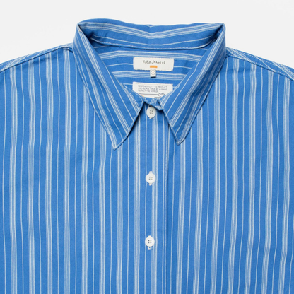 NUDIE JEANS || WOMENS JUTTA SHIRT BLUE/OFFWHITE
