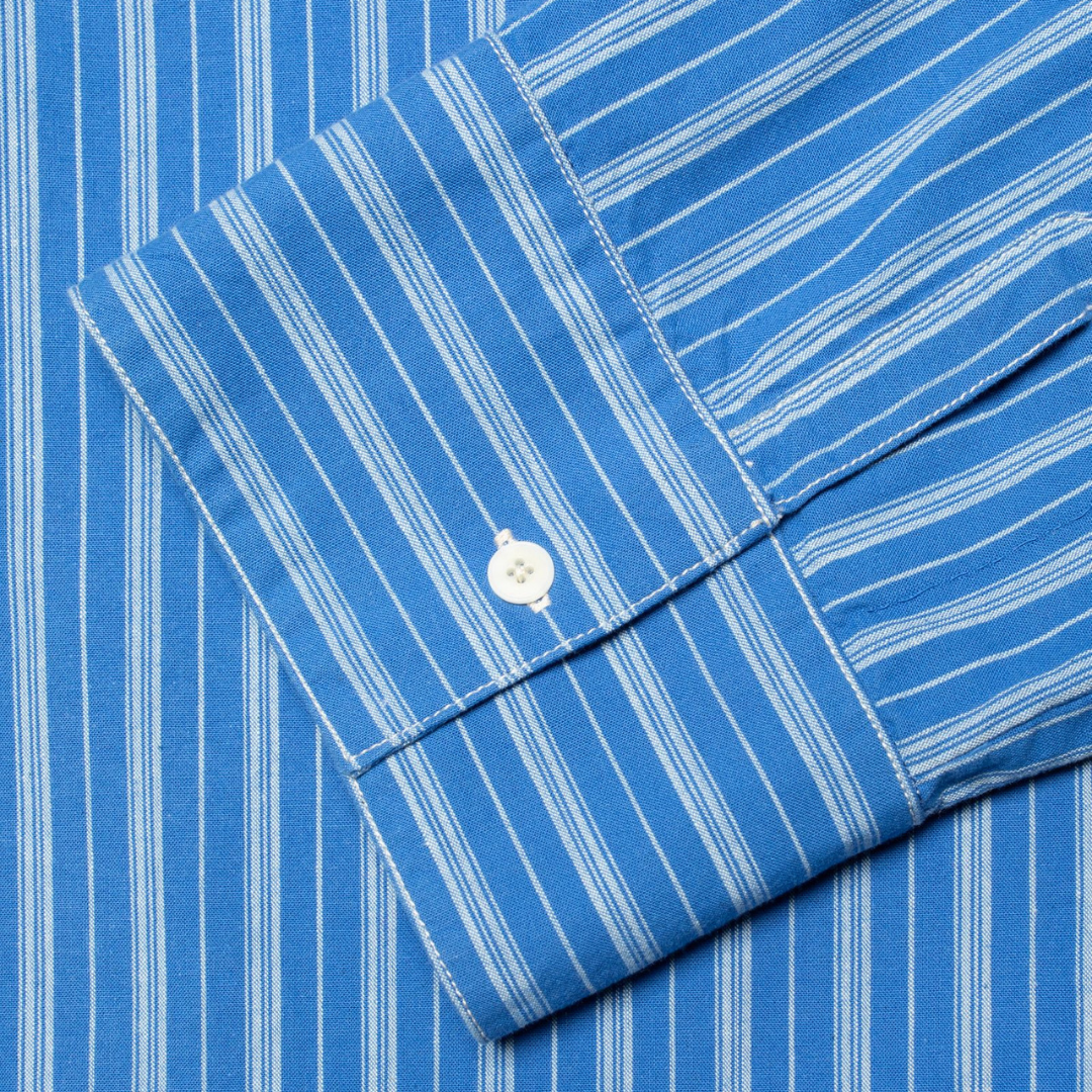 NUDIE JEANS || WOMENS JUTTA SHIRT BLUE/OFFWHITE