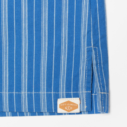 NUDIE JEANS || WOMENS JUTTA SHIRT BLUE/OFFWHITE
