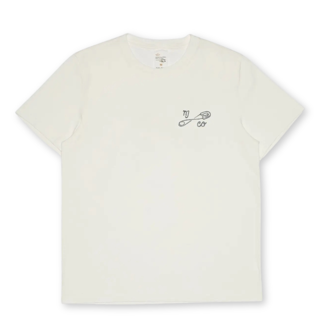 NUDIE JEANS || ROY T-SHIRT NJCO PIN CHALK WHITE MEN