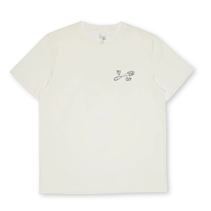 NUDIE JEANS || ROY T-SHIRT NJCO PIN CHALK WHITE MEN