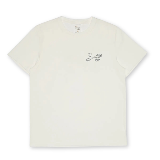 NUDIE JEANS || ROY T-SHIRT NJCO PIN CHALK WHITE MEN