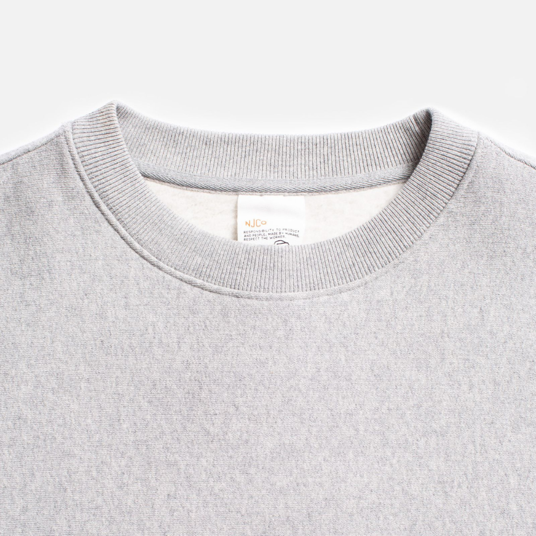 NUDIE JEANS || HASSE CREW NECK  SWEATSHIRT GREY/MELANGE