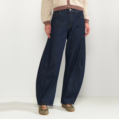 NÜMPH || NUAMSTERDAM HR BARREL JEANS DARK BLUE DENIM
