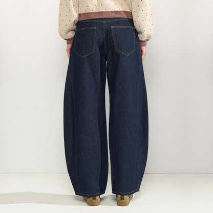 NÜMPH || NUAMSTERDAM HR BARREL JEANS DARK BLUE DENIM
