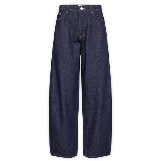 NÜMPH || NUAMSTERDAM HR BARREL JEANS DARK BLUE DENIM