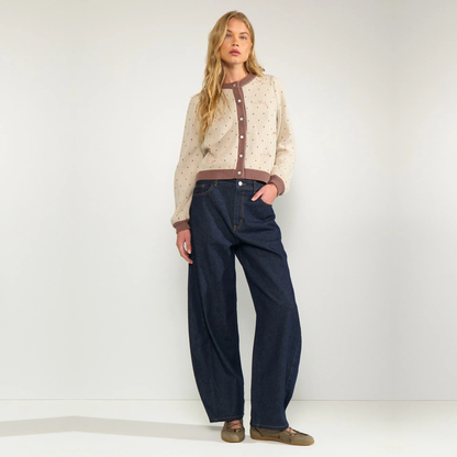 NÜMPH || NUAMSTERDAM HR BARREL JEANS DARK BLUE DENIM