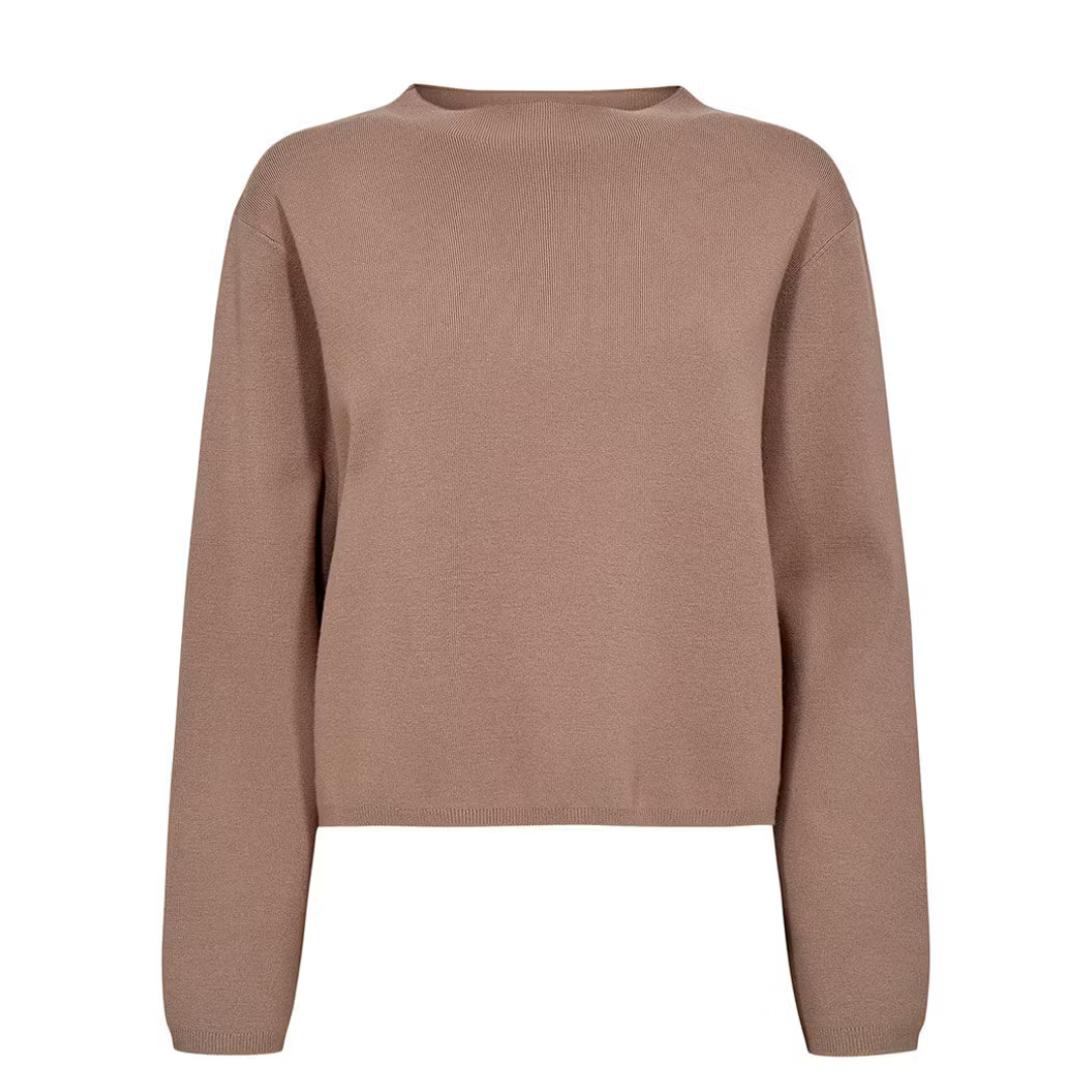 NÜMPH || NUCARMA CROP PULLOVER Taupe Gray