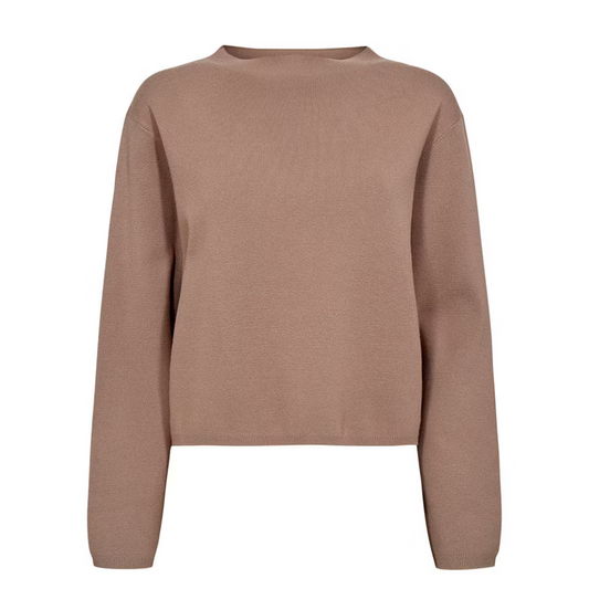 NÜMPH || NUCARMA CROP PULLOVER Taupe Gray