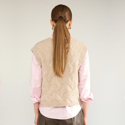 NÜMPH || NUALMAS KNITTED VEST-GRS SUN KISS