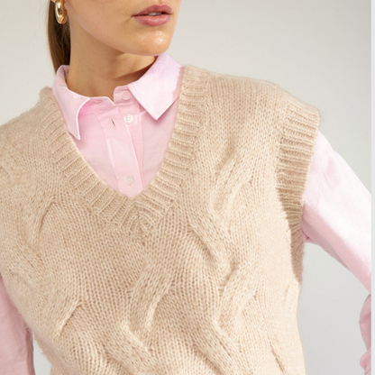 NÜMPH || NUALMAS KNITTED VEST-GRS SUN KISS