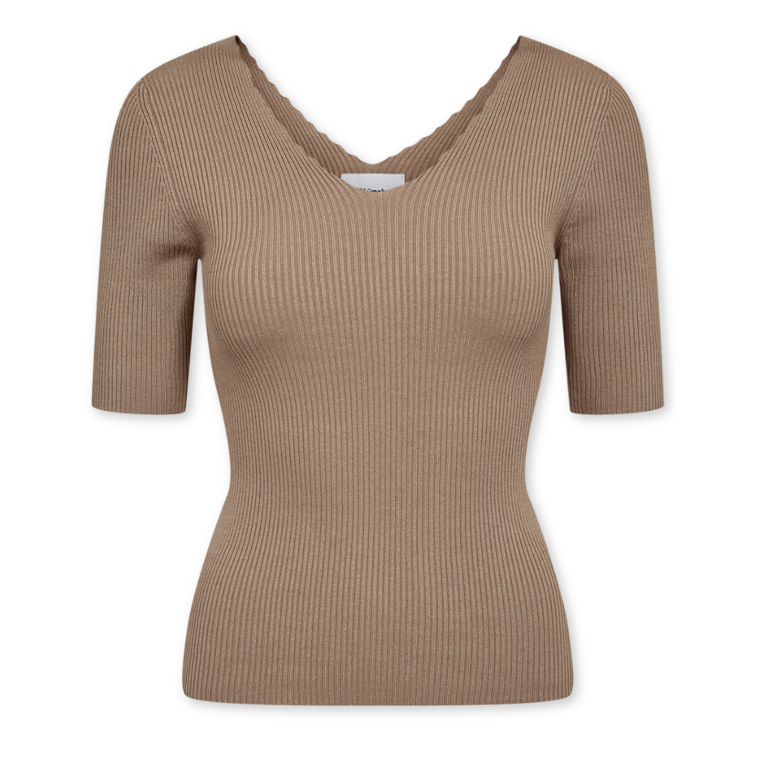 NÜMPH || NUAYELET PULLOVER CROPPED SILVER MINK