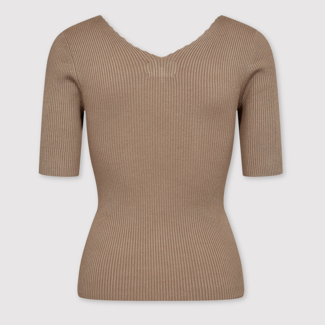 NÜMPH || NUAYELET PULLOVER CROPPED SILVER MINK