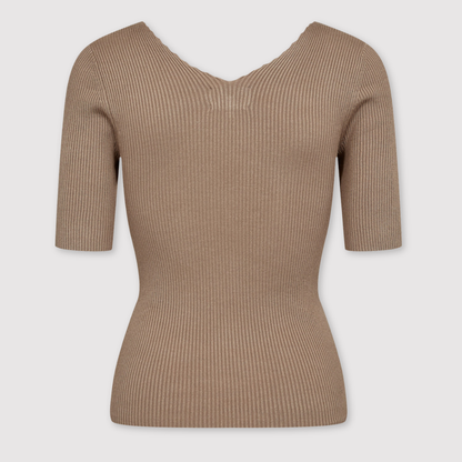NÜMPH || NUAYELET PULLOVER CROPPED SILVER MINK