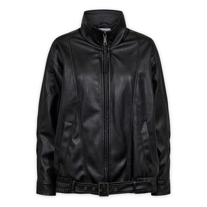 NÜMPH || NUBIKA OVERSIZE PU JACKET CAVIAR