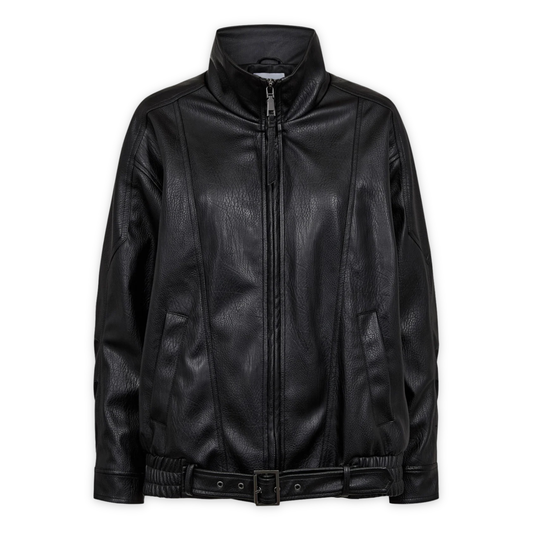 NÜMPH || NUBIKA OVERSIZE PU JACKET CAVIAR