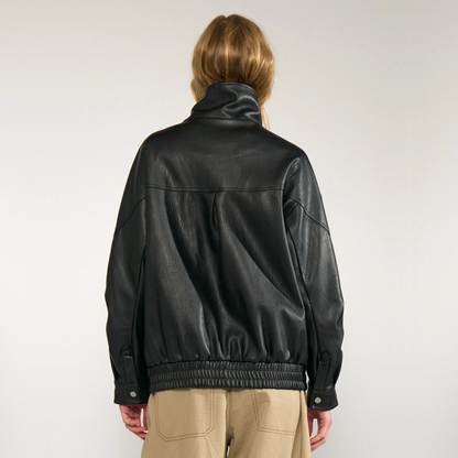NÜMPH || NUBIKA OVERSIZE PU JACKET CAVIAR