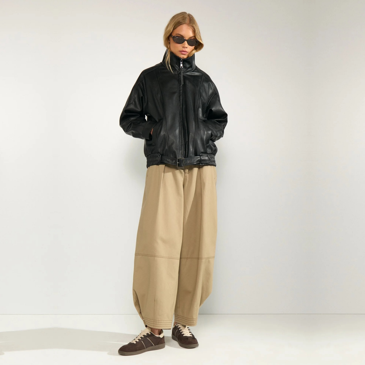 NÜMPH || NUBIKA OVERSIZE PU JACKET CAVIAR