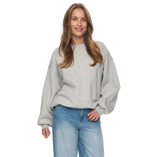 NÜMPH || NUBISSA OVERSIZE SWEAT LIGHT GREY MEL