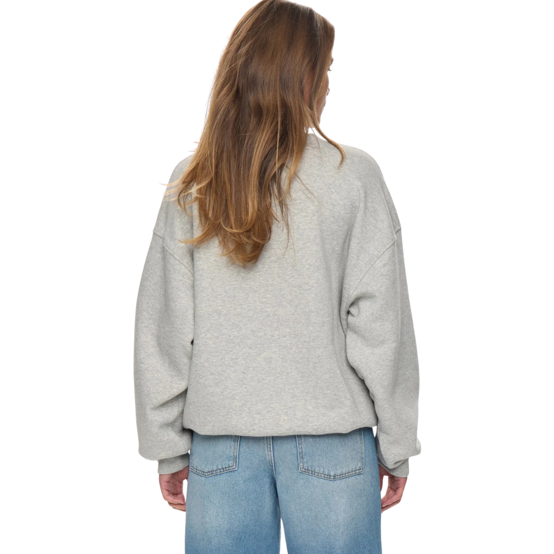 NÜMPH || NUBISSA OVERSIZE SWEAT LIGHT GREY MEL