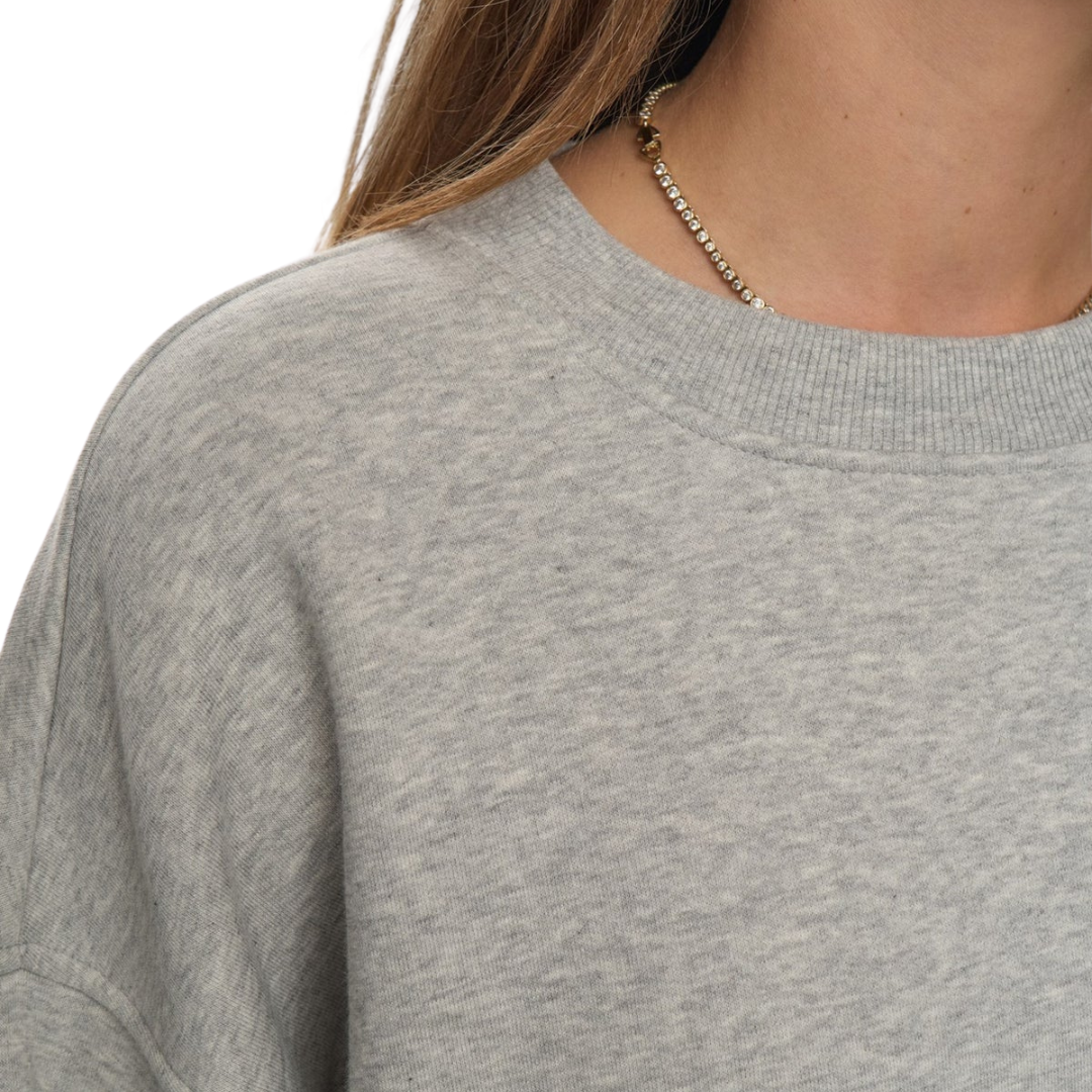NÜMPH || NUBISSA OVERSIZE SWEAT LIGHT GREY MEL