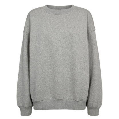 NÜMPH || NUBISSA OVERSIZE SWEAT LIGHT GREY MEL