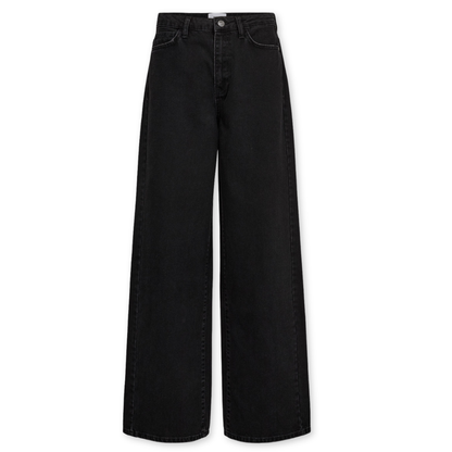 NÜMPH || NUBROOKLYN HIGH RISE WIDE JEANS BLACK DENIM