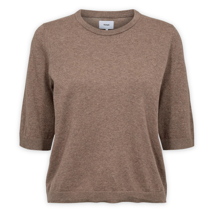 NÜMPH || NUCALLY SS PULLOVER DEEP TAUPE